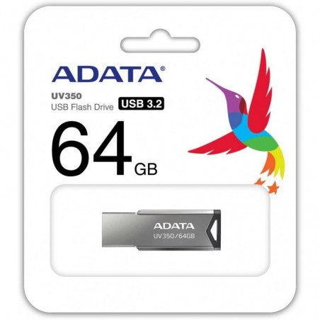 CLE USB Adata UV350 Flash Metal Chrom 3.0 64GB (AUV350-64G-RBK)