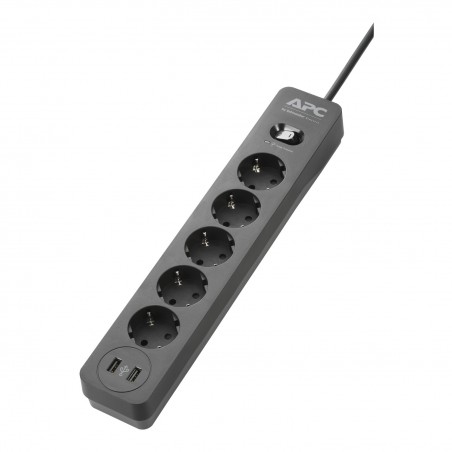 Multiprise parasurtenseur APC SurgeArrest Essential PME5U2B-GR - 5 prises FR (Schuko) + 2 USB / 2300 W