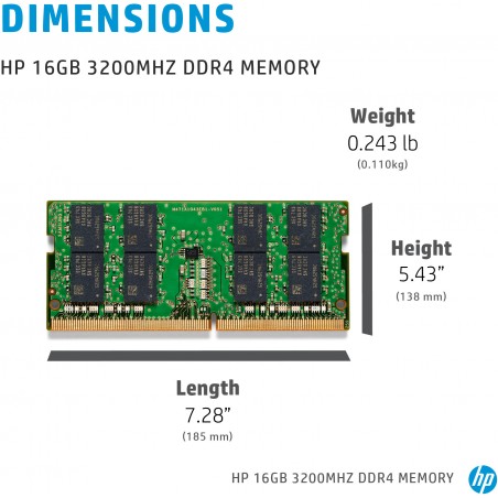 Barrette mémoire HP SO-DIMM 8GB DDR4 3200 MHz - PC Portable (286H8AA)