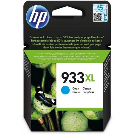 Cartouche d'encre Cyan  grande capacité HP d'origine - HP 933XL(CN054AE)