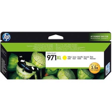 Cartouche d'encre Jaune  grande capacité HP d'origine - HP 971XL  (CN628AE)