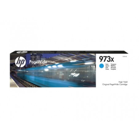 Cartouche PageWide Cyan   grande capacité HP d'origine - HP 973X (F6T81AE)