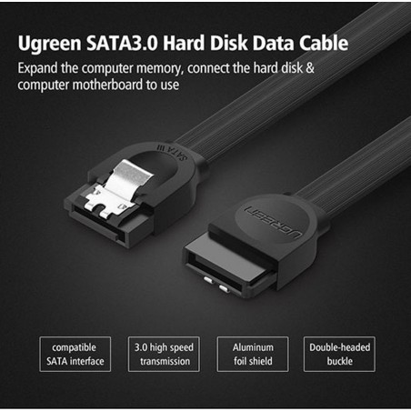 Câble data Ugreen SATA III - 0.5 mètre (30796)