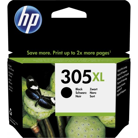 Cartouche d'encre grande capacité HP d'origine - HP 305XL Noir (3YM62AE)