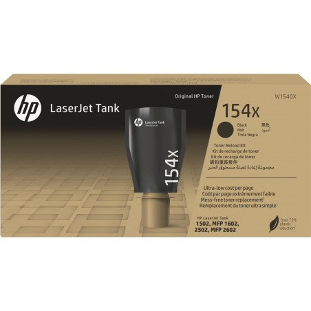 HP 154X Noir (W1540X) - Kit de recharge de toner d'origine