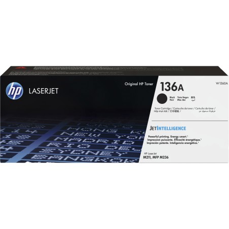 HP 136A Noir - Toner HP LaserJet d'origine (W1360A)