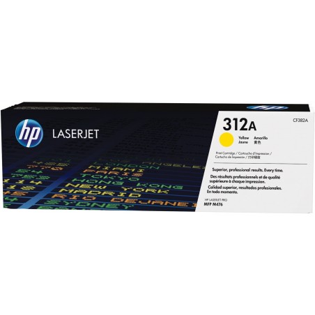 Cartouche de toner jaune authentique HP LaserJet 312A (CF382A)