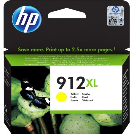 HP 912XL Jaune - Cartouche d'encre grande capacité HP d'origine (3YL83AE)