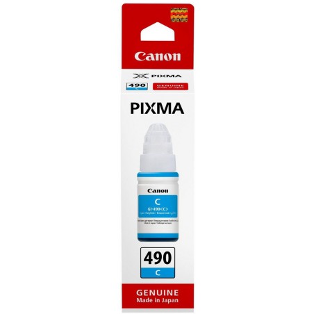 Canon GI-490 C Cyan - Bouteille d'encre Canon d'origine (0664C001AB)