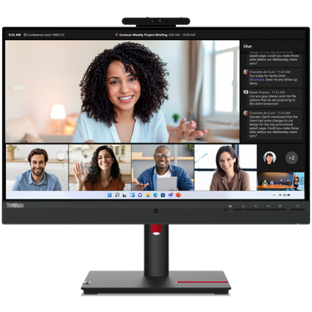 Écran 23,8" Full HD Lenovo ThinkVision T24mv-30 avec Webcam (63D7UAT3EU)