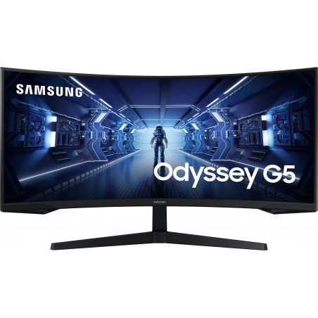 Écran incurvé Samsung Odyssey G5 34 " Ultra WQHD G5 165 Hz - Courbure 1000R - Temps réponse 1ms (LC34G55TWWMXZN)