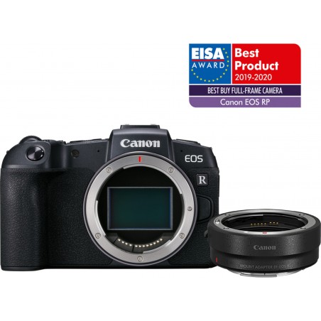 Reflex Canon EOS RP Boîtier et bague d'adaptation monture EF-EOS R (3380C023AA)