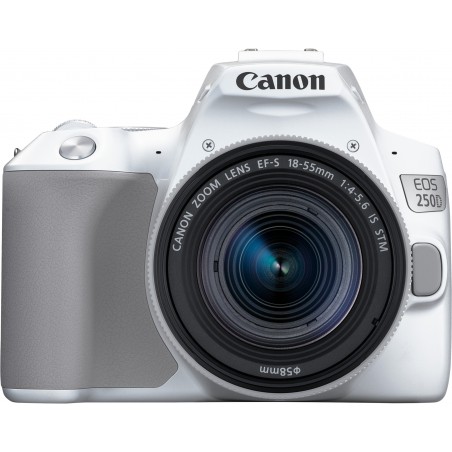 Canon EOS 250D, blanc + objectif EF-S 18-55mm f/4-5.6 IS STM (3458C001AA)