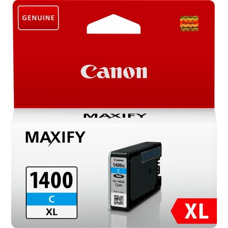 Canon PGI-1400XL C Cyan - Cartouche d'encre grande capacité Canon d'origine (9202B001AA)