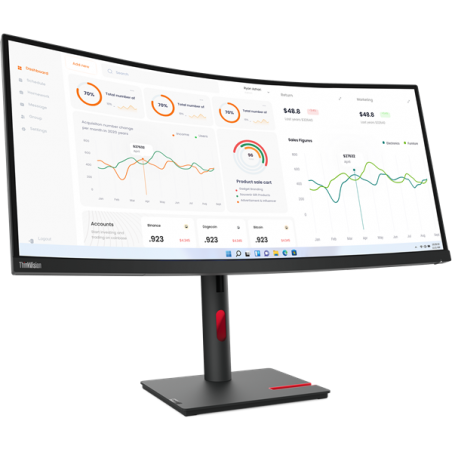 Écran incurvé 34" QHD Lenovo ThinkVision T34w-30 (63D4GAT1EU)