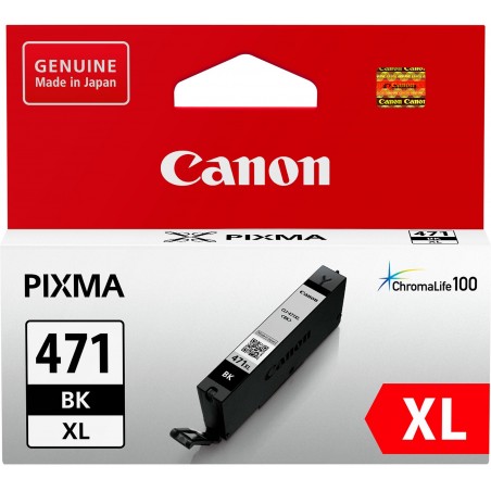 Canon CLI-471XL BK Noir - Cartouche d'encre grande capacité Canon d'origine (0346C001AA)