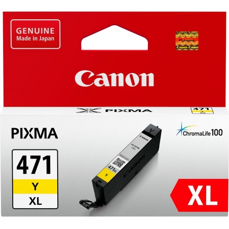 Canon CLI-471XL Jaune - Cartouche d'encre grande capacité Canon d'origine (0349C001AA)