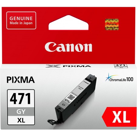 Canon CLI-471XL GY Gris - Cartouche d'encre grande capacité Canon d'origine (0350C001AA)