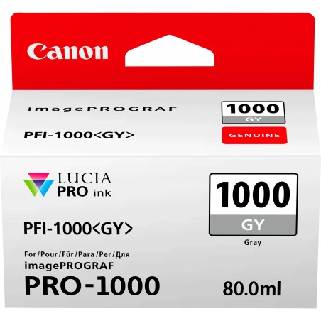 Canon PFI-1000 GY Gris - Cartouche d'encre Canon d'origine (0552C001AA)