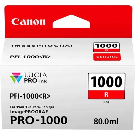 Canon PFI-1000R Rouge - Cartouche d'encre Canon d'origine (0554C001AA)