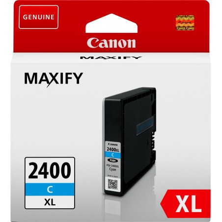 Canon PGI-2400XL C Cyan - Cartouche d'encre grande capacité Canon d'origine (9274B001AA)