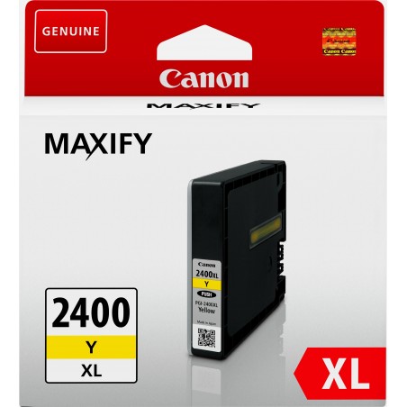 Canon PGI-2400XL Y Jaune - Cartouche d'encre grande capacité Canon d'origine (9276B001AA)