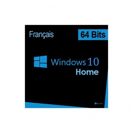 Agrandir l'image Microsoft Windows 10 Home 64 bits (français) DSP OEI - Licence OEM (DVD)