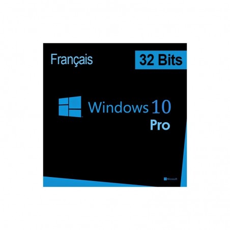 Microsoft Windows 10 Pro 32 bits (français) DSP OEI - Licence OEM (DVD)