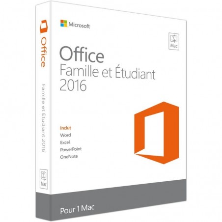 Microsoft Office Famille et Étudiant 2016 pour Mac (GZA-00929)