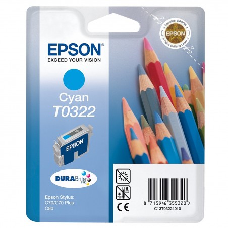 Epson T0322 - C13T03224010 Cartouche d'encre cyan
