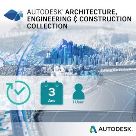 Pack AutoDesk - Architecture Engineering & Construction Collection IC - 1 Utilisateur - 3 ans (02HI1-WW7891-T834)