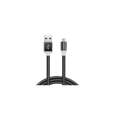Sync & Charge câble Micro USB vers USB réversible 2,4A ultra-rapide - 100cm - tressé noir