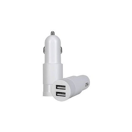 Chargeur allume-cigare universel WHITE 2USB X 2,4A