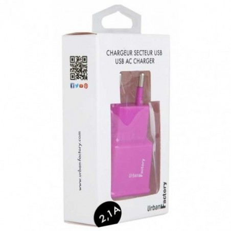 USB AC Adapter - 1 USB 2.1 A - ROSE (Eco Participation)