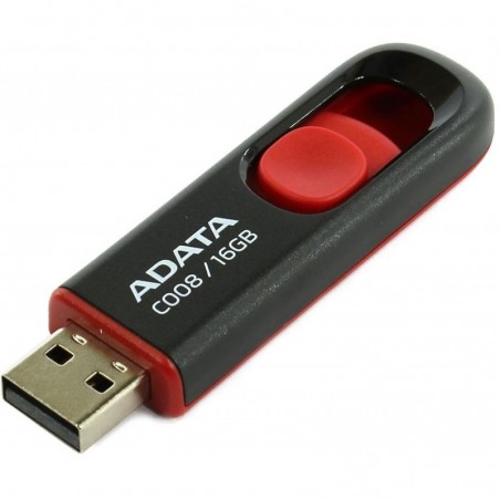 CLE USB Adata AC008 Capless Sliding USB 2.0 16 gb Black