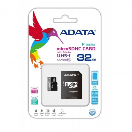 microSDHC/SDHC UHS-I 32GB CLASS 10 + ADAPTATEUR