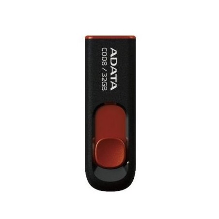 CLE USB ADATA CAPLESS SLIDING USB2.0  32 GB BLACK (AC008-32G-RKD)