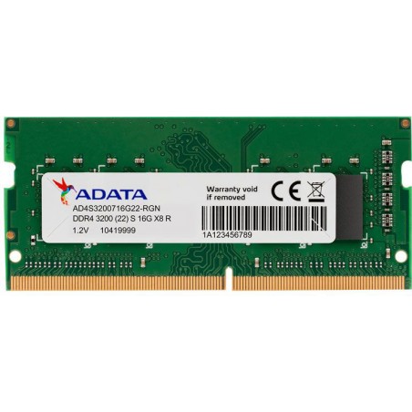 Barrette mémoire ADATA SO-DIMM 16GB DDR4-3200 MHz - PC Portable (AD4S320016G22)