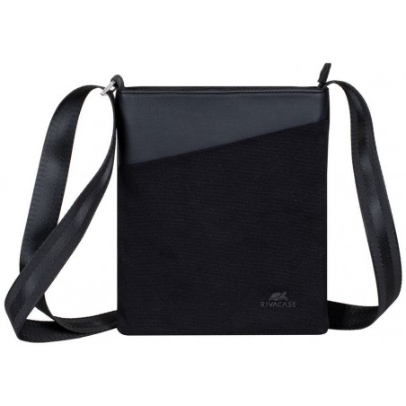 RIVACASE 8509 black Canvas Crossbody bag 8″ / 12 (RIVA_8509)
