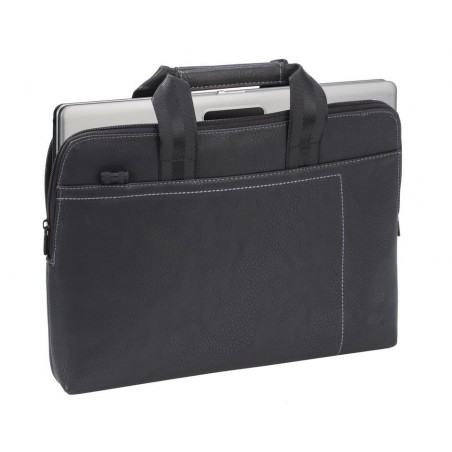 fine sacoche noire (PU) pour laptops 13,3″ ORLY (RIVA8920BLACK)