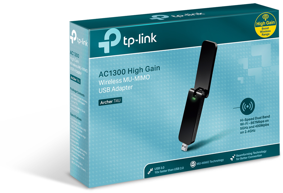Adaptateur USB WiFi TP-Link AC1300 double bande (ARCHERT4U)