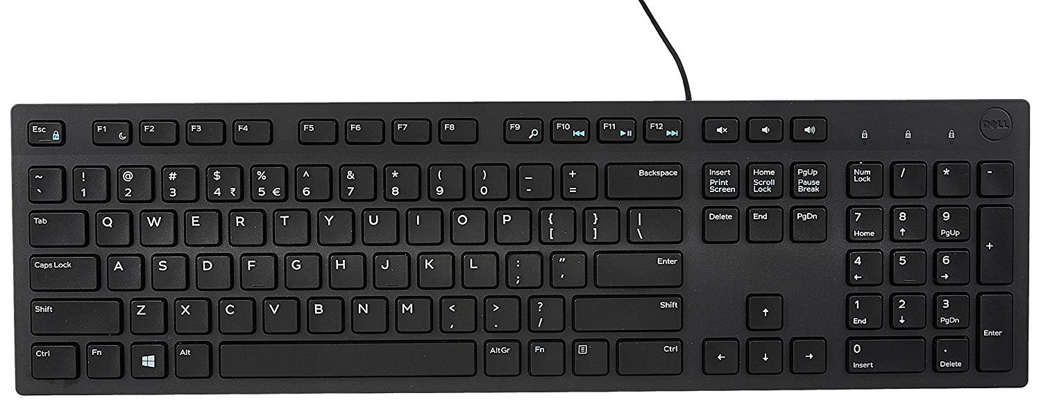 Clavier Dell KB216 USB Noir - Français (AZERTY) (580-ADGU)