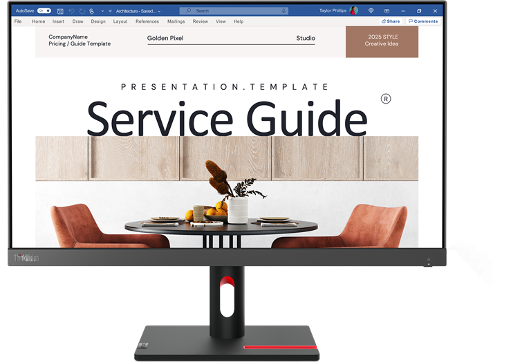 Écran 23,8" Full HD Lenovo ThinkVision S24i-30 (63DEKAT3EU)