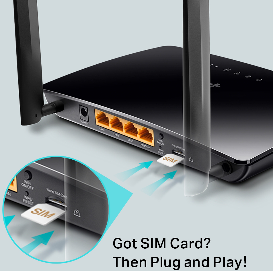 Modem/Routeur TP-Link TL-MR6400 4G LTE WiFi N 300 Mbps