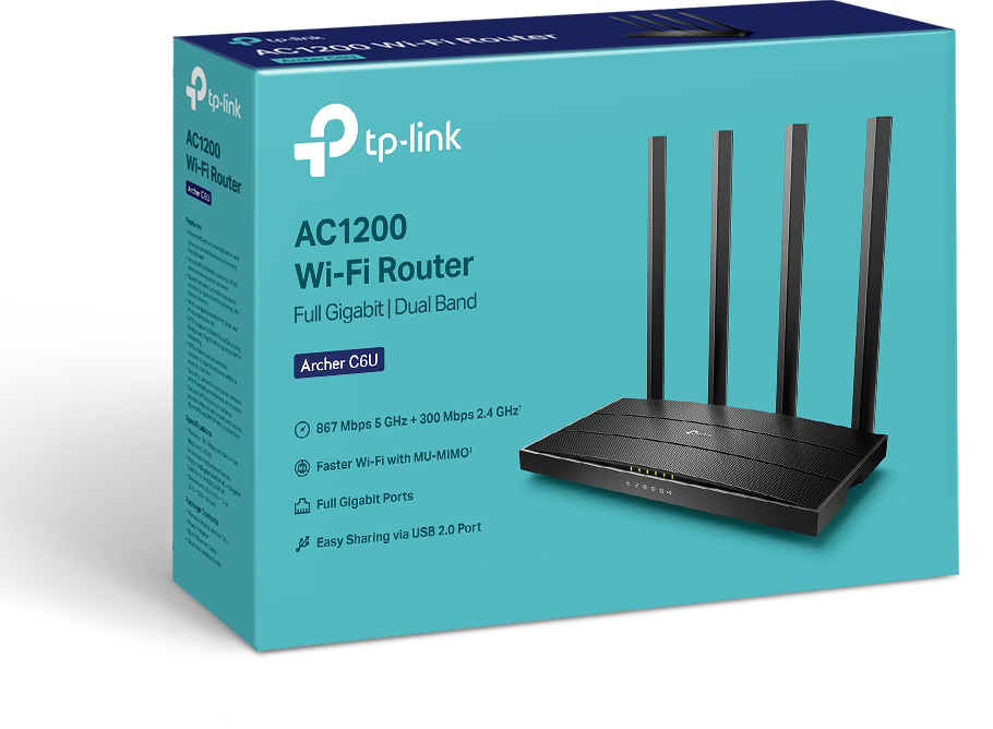 Routeur TP-Link Archer C6U AC1200 Dual-Band Wi-Fi (ARCHERC6U)