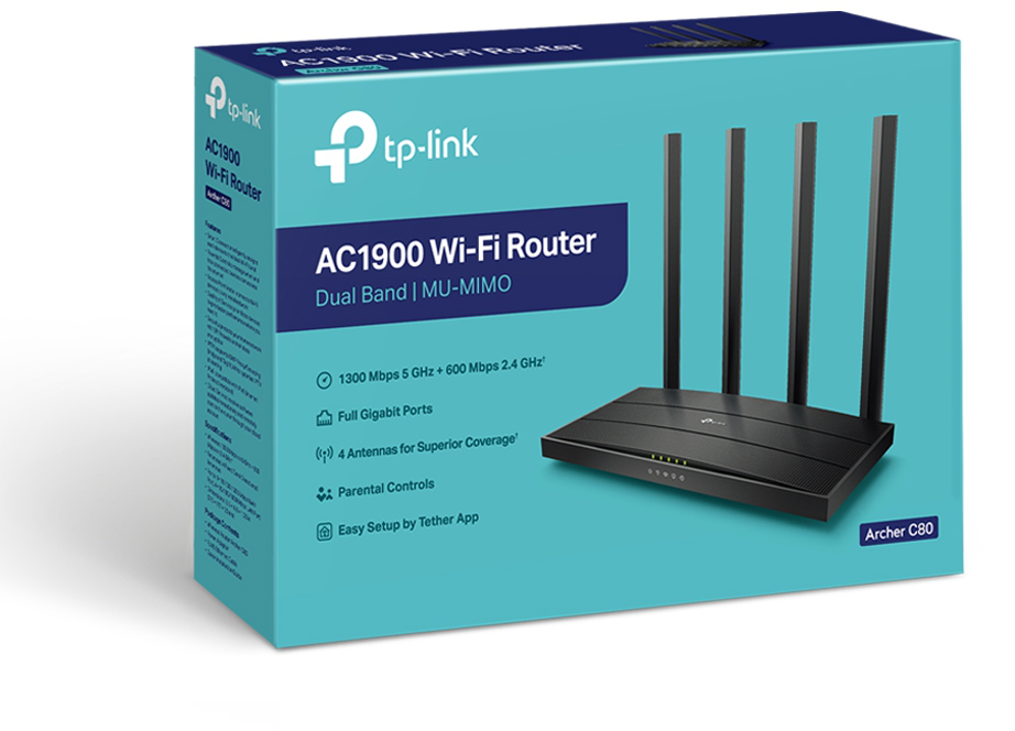 Routeur WiFi TP-Link Archer C80 AC1900 MU-MIMO (ARCHERC80)