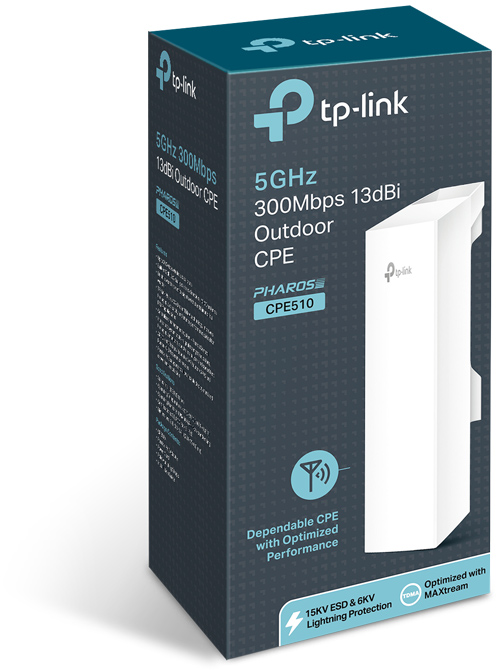 Station CPE WiFi Extérieure TP-Link CPE510 5 GHz 300 Mbps 13 dBi (antenne intégrée)