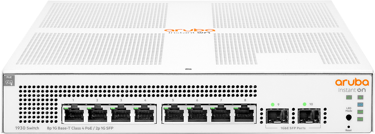 Switch Aruba Instant On 1930 8G Classe 4 PoE 2SFP 124 W (JL681A)