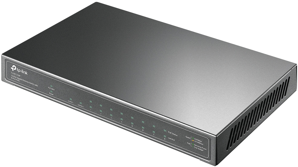 Switch de bureau TP-Link TL-SG1210P 10 ports Gigabit avec 8 ports PoE+