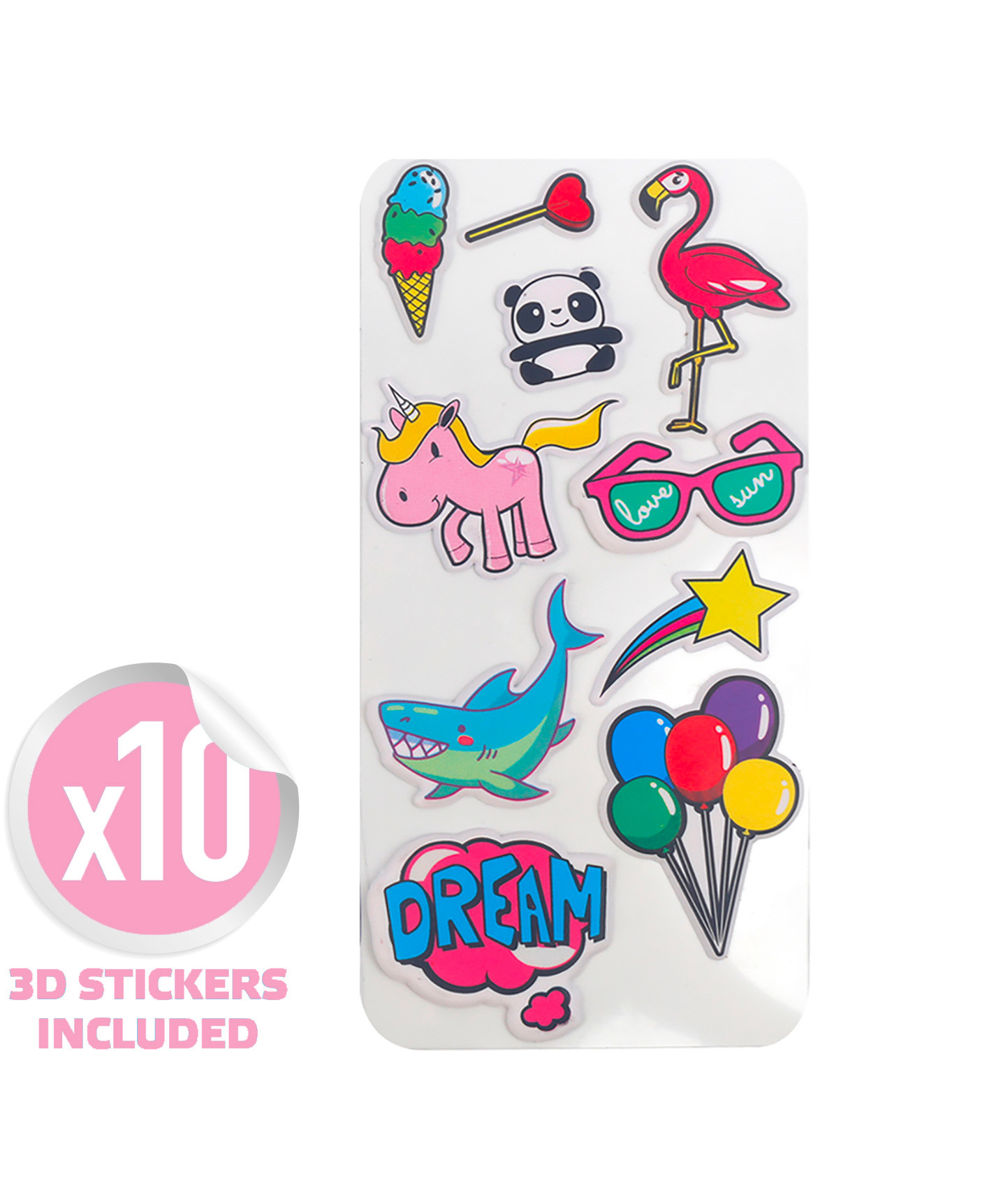 Casque CELLY pour enfants avec stickers - Rose - Jack 3,5 mm (KIDSBEATPK)